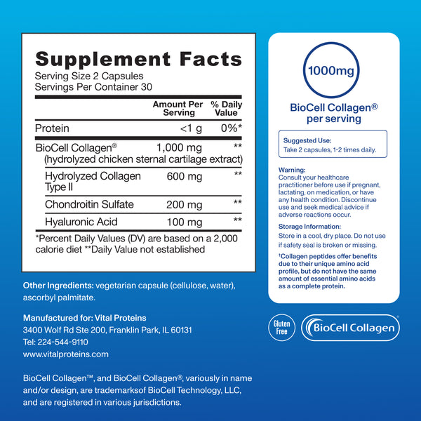|CP60| Enhanced Collagen Complex | Supplement Facts