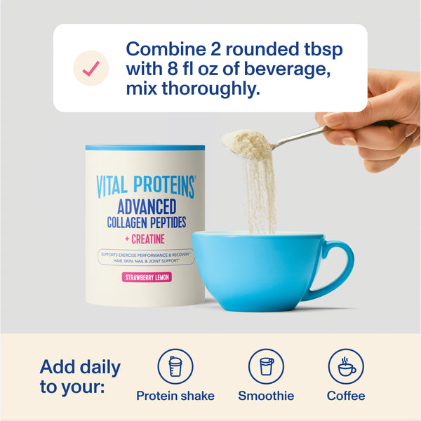 Advanced Collagen Peptides + Creatine - Strawberry Lemon