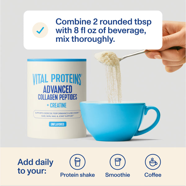 Advanced Collagen Peptides + Creatine - Unflavored